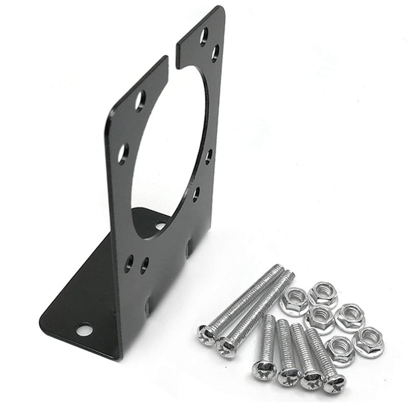 CARROFIX Trailer Wiring Harness Mounting Bracket for 7-Way RV Blade Connector Sockets, Vehicle-End, Heavy Duty, Black - Image 2